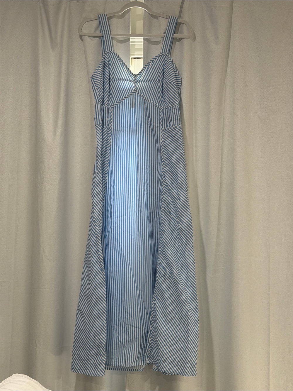Jessica Simpson Light Blue and White Striped Sundress